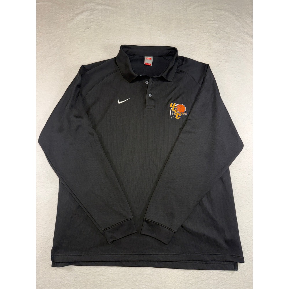 Nike Team UCSC Slugs Basketball Long Sleeve Polo Shirt Black 3XL Nike FIT DRY